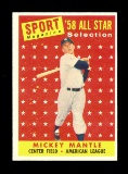 1958 Topps Baseball Card #487 All Star Hall of Famer Mickey Mantle New York