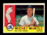 1960 Topps Baseball Card #350 Hall of Famer Mickey Mantle New York Yankees