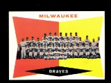 1960 Topps Baseball Card #381 Milwaukee Braves Team NM Condition