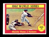 1961 Topps Baseball Card #307 1960 World Series Mantle Slams 2 Homers. NM+