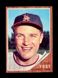 1962 Topps Baseball Card #176 Eddie Yost Los Angeles Angels. Portrait Versi