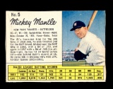 1962 Jello Hand Cut Baseball Card #5 Hall of Famer Mickey Mantle New York Y