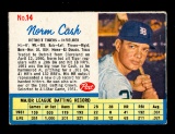 1962 Post Cereal Hand Cut Baseball Card #14 Norm Cash Detroit Tigers. Throw