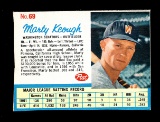 1962 Post Cereal Hand Cut Baseball Card #69 Marty Keough Washington Senator