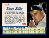1962 Post Cereal Hand Cut Baseball Card #74 Steve Bilko Los Angeles Angels