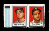 1962 Topps Stamp Panel Ken McBride & Joe Torre