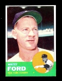 1963 Topps Baseball Card #446 Hall of Famer Whitey Ford New York Yankees NM