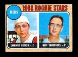 1968 Topps ROOKIE Baseball Card #247 Reds Rookie Stars Johnny Bench & Ron T