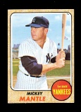 1968 Topps Baseball Card #280 Hall of Famer Mickey Mantle New York Yankees