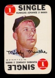 1968 Topps Game Baseball Card Hall of Famer Mickey Mantle New York Yankees.