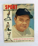 May 1948 Sport Magazine Great Full Page Photos of Stars: Babe Ruth on Front