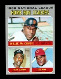 1970 Topps Baseball Card #65 National League Home Run Leaders Wllie McCovey