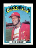 1972 Topps Baseball Card #130 Hall of Famer Bob Gibson St Louis Cardinals.