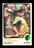 1973 Topps Baseball Card #255 Hall of Famer Reggie Jackson Oakland As. EX/M