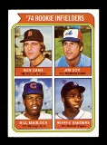 1974 Topps ROOKIE Baseball Card #600 Rookie Infielders Bill Madlock, Reggie