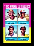1975 Topps ROOKIE Baseball Card #616 Rookie Outfielders Jim Rice, John Scot