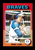 1975 Topps Baseball Card Error Blank Back Mike Lum Atlanta Braves NM/MT+ Co