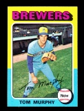 1975 Topps Baseball Card Error Blank Back Tom Murphy Milwaukee Brewers NM/M