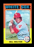 1975 Topps Baseball Card Error Blank Back Bill Melton Chicago White Sox NM/