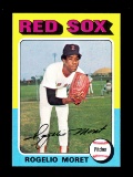 1975 Topps Baseball Card Error Blank Back Rogelio Moret Boston Red Sox NM/M
