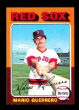 1975 Topps Baseball Card Error Blank Back Mario Guerrero Boston Red SoxNM/M