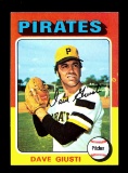 1975 Topps Baseball Card Error Blank Back Dave Giusti Pittsburgh Pirates NM