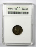 1929 Mercury Dime Graded ANACS G6