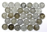 (32) Circulated Mercury Dimes