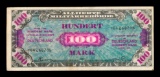 1944 German WWII Allied Military Currency 100 Mark.