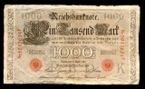 1910 German Red Seal 1000 Mark Reichsbanknote