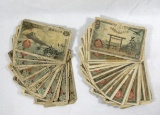 (44) Pices of WWII Japanese Paper Money. 50 Yen