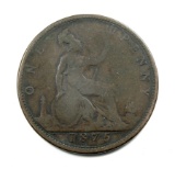 1875 Bitish One Penny