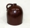 Vintage Large Stoneware Jug Reddish Brown In Color Unmarked. In Good Condit