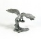 Hand Crafted Solid Pewter Eagle on Branch Sculpture