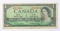 1954 Canadian One Dollar Paper Money