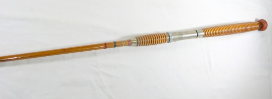 Antique Montague Bamboo Fly Fishing Rod. One Piece.  58-1/2"