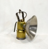 Vintage Early 1900's  Brass Justrite Miners Carbide Lamp Great Condition Ha