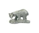 Hand Crafted Solid Pewter Polar Bear Sculpture