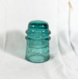 Vintage Am.Tel & Tel. Co. Blue Glass Insulator Good Condition Small Chips O