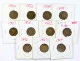 (11) Indian Head Cents