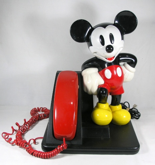 1990s AT&T Mickey Mouse Telephone. Very Good Used Working Condition. Ringer