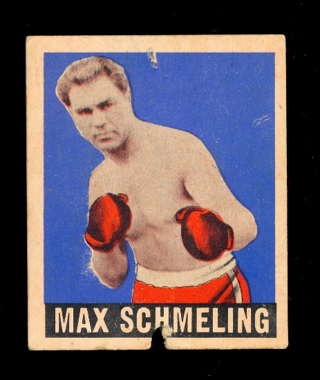 1948 Leaf Boxing Card #32 Hall of Famer Max Schmeling. Has Some Damage. G t