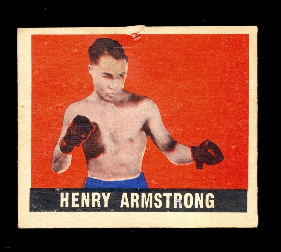 1948 Leaf Boxing Card #35 Hall of Famer Henry Armstrong. Has Pin Holes. VG