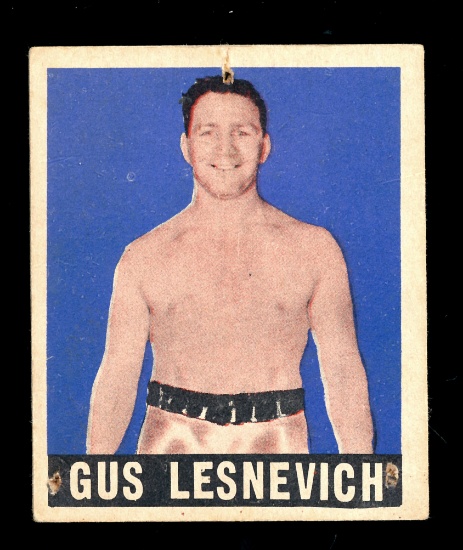 1948 Leaf Boxing Card #60 Gus Lesnevich. Has Pinhole. VG Condition