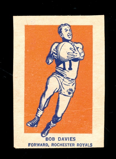 1952 Wheaties Handcut Basketball Card Hall of Famer Bob Davies Rochester Ro