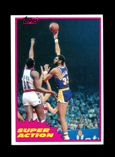 1981 Topps Basketball Card #106 Hall of Famer Kareem Abdul-Jabbar Los Angel