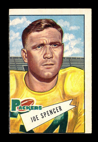 1952 Bowmn Large Football Card #9 JoeSpencer Green Bay Packers VG-EX condit