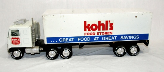 1980s Nylint Toy Semi Tractor & Trailer. Kohls Food Stores. Very Good Playe