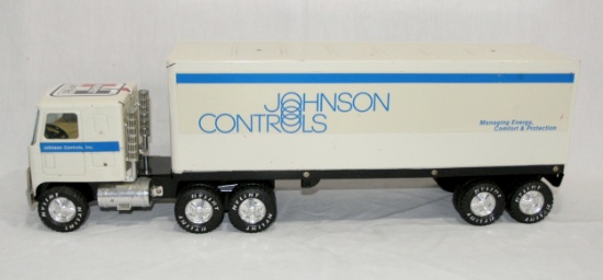 1980s Nylint Toy Semi Tractor & Trailer. Johnson Controls. Very Good Played