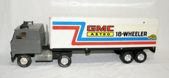 1980s Nylint Toy Semi Tractor & Trailer. GMC Atsro 18-Wheeler. Good Played